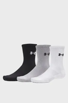 Носки (3 пары) UA Performance Cotton 3p Crw Белый 31.5-36.5 Under Armour 6009685-101