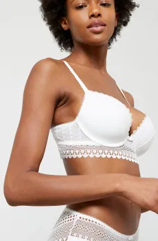 Женский белый бюстгальтер с тонкой чашкой PEPITE Белый 80E Etam 6497793