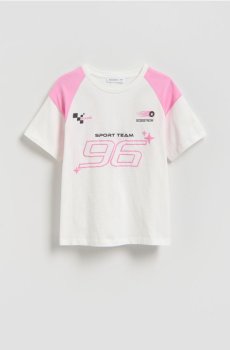 Reserved - Футболка зі спортивним принтом - кремовий - 995HT-01X