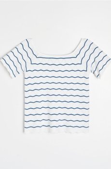 Трикотажна блуза з коротким рукавом з віскозою - різнобарвний