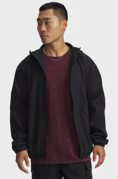 Мужская черная ветровка UA Unstoppable Txt Woven Jkt Черный L Under Armour 6003863-001