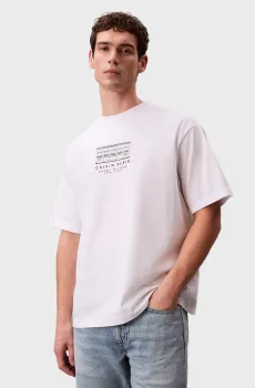 Мужская белая футболка MARCH SEASONAL FASHI Белый L Calvin Klein Jeans LV04RF823G