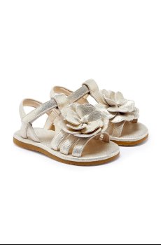Детские кожаные сандалии Donsje Iles Fields Sandals Shimmer Buttercup
