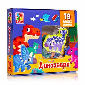 Набор магнитов Vladi Toys Динозавры, на украинском языке, от 3 лет, 19 магнитов (VT3106-23) Набор магнитов Vladi Toys Динозавры, на украинском языке, от 3 лет, 19 магнитов (VT3106-23)