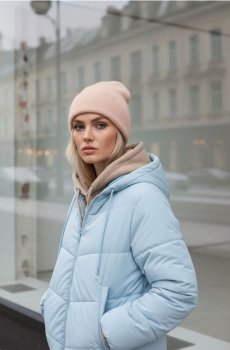 Біні Шапка з Віскозою - бежевий