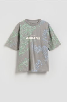 Reserved - Бавовняна футболка - світло-сірий - 934HR-09X