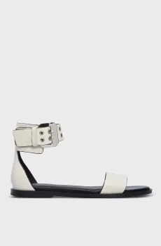 Женские белые кожаные сандалии Carmelita Белый 36 PRPY PRSDS70008W