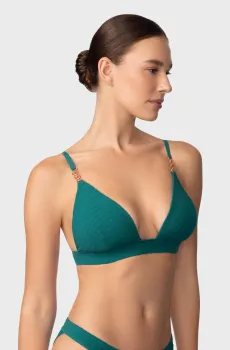 Женский бирюзовый лиф от купальника Бирюзовый 40 MARC&ANDRE L2607-Y-352