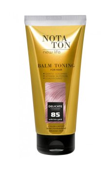 Тонирующий бальзам для волос Notaton New Life Balm Toning с био-золотом, 85 Нежная клубника, 150 мл