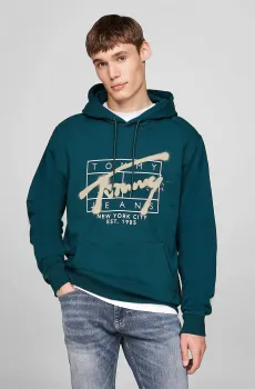 Мужское бирюзовое худи TJM REG SPRAY Бирюзовый L Tommy Jeans DM0DM20593