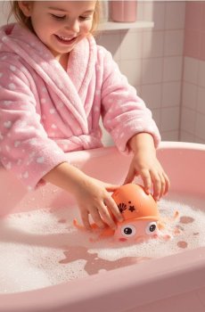 Іграшка для купання у формі восьминога - світло-помаранчевий