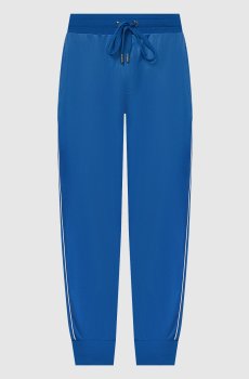 Синие спортивные брюки с логотипом