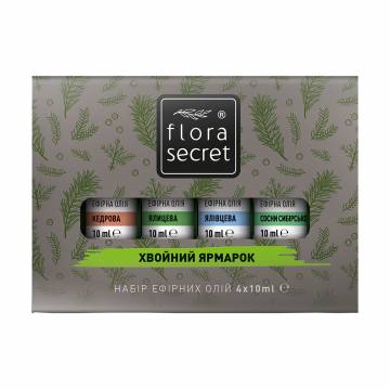 Набор эфирных масел Flora Secret Хвойная ярмарка, 4*10 мл Набор эфирных масел Flora Secret Хвойная ярмарка, 4*10 мл
