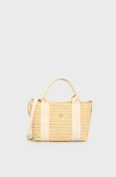 Женская бежевая сумка TH SPRING LOGO MINI TOTE Бежевый ONESIZE Tommy Hilfiger AW0AW17199