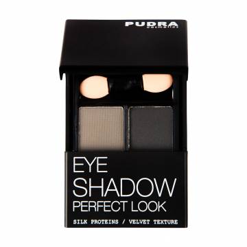 Компактные двойные тени для век Pudra Cosmetics Perfect Look Eye Shadow 02, 4.2 г Компактные двойные тени для век Pudra Cosmetics Perfect Look Eye Shadow 02, 4.2 г