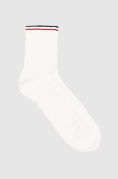 Белые носки с контрастными полосками