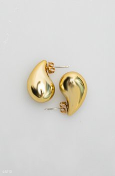 Золотисті сережки-краплі