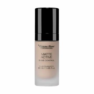 Матирующая тональная основа для лица Pierre Rene Matte Active Shine Control Fluid Foundation, 02 Polcelain, 30 мл Матирующая тональная основа для лица Pierre Rene Matte Active Shine Control Fluid Foundation, 02 Polcelain, 30 мл