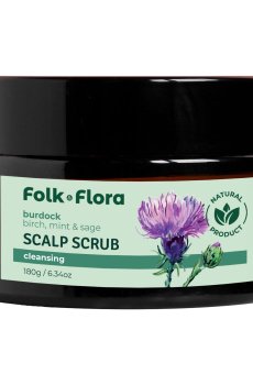 Скраб для кожи головы Folk & Flora Scalp Scrub Репейник, 180 г