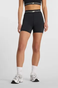 Женские черные шорты AC Fitted Short 5 Черный M New Balance WB61E4GEBK