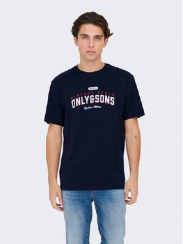 Only & Sons Футболка Lenny 22028593 Cиній Regular Fit Only & Sons Футболка Lenny 22028593 Cиній Regular Fit