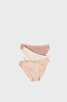 Женские трусики-слипы (3 шт) JACK Разноцветный XS Etam 6449029