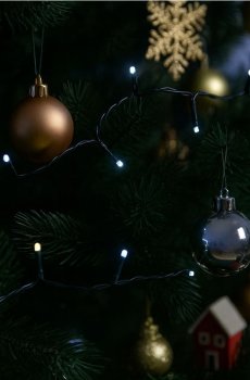 Новорічні гірлянди - білий