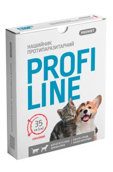 Ошейник противопаразитарный для кошек и мелких пород собак ProVET Profiline коралловый, 35 см