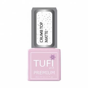 Топ для гель-лака Tufi Profi Premium Crumb Top Matte матовый, 8 мл Топ для гель-лака Tufi Profi Premium Crumb Top Matte матовый, 8 мл