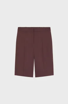 Женские коричневые льняные шорты Коричневый 32 BOSS 50557429;206