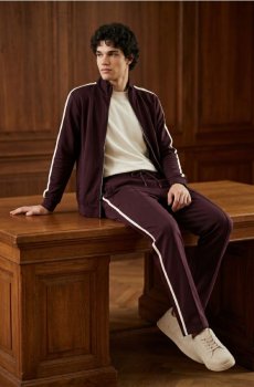 Спортивні штани comfort fit з додаванням бавовни - фіолетовий