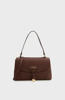 Женская темно-коричневая кожаная сумка Коричневый ONESIZE Love Moschino JC4156PP1PL1320A