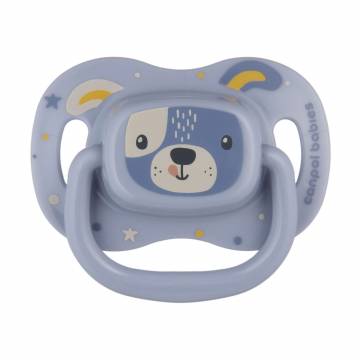 Пустышка Canpol Babies Cute Animals силиконовая, симметричная, голубая, с рождения до 6 месяцев, 1 шт (34/924_blu) Пустышка Canpol Babies Cute Animals силиконовая, симметричная, голубая, с рождения до 6 месяцев, 1 шт (34/924_blu)