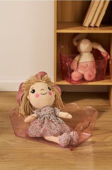 Коробка для зберігання з хвилястим краєм - рожевий