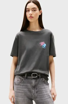 Женская черная футболка RLX NEON Черный XS Tommy Jeans DW0DW21358