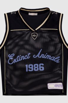 Черный топ Triceratrop с нашивкой эмблемы