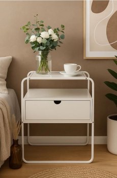 Приліжкова тумба - білий