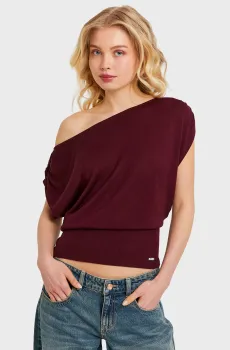 Женский бордовый топ Бордовый L Tally Weijl SPUVIFAISA