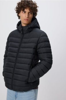 Reserved - Стьобана куртка з капюшоном - чорний - 731GC-99X