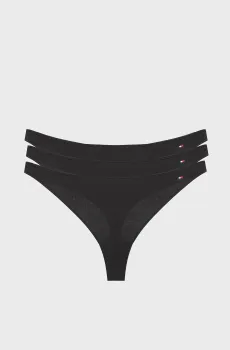 Женские черные трусики (3 шт) Черный S Tommy Hilfiger UW0UW05752