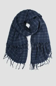 Женский темно-синий палантин в клетку Синий ONESIZE Levi’s® 230937;11.18