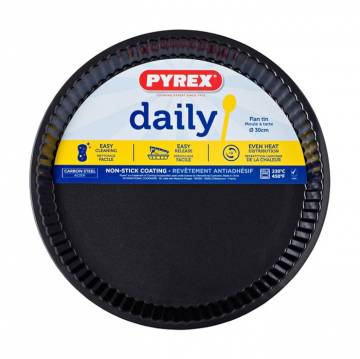 Форма для выпечки PYREX Daily круглая волнистый борт, диаметр 30 см, 1.8 л (DM31BN6) Форма для выпечки PYREX Daily круглая волнистый борт, диаметр 30 см, 1.8 л (DM31BN6)