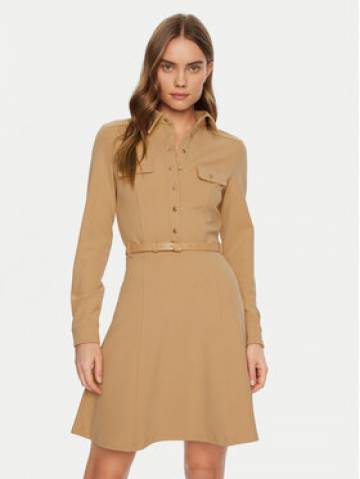 Guess Сукня-сорочка W5RK93 KCBO2 Бежевий Regular Fit Guess Сукня-сорочка W5RK93 KCBO2 Бежевий Regular Fit