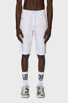 Мужские белые джинсовые шорты D-KROOLEY Белый 38 Diesel A09728 0684U