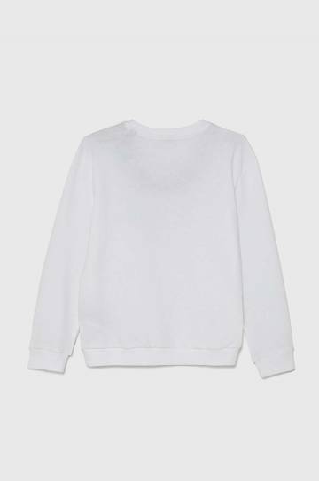 Детская хлопковая кофта Guess цвет белый с принтом L73Q09 KAUG0