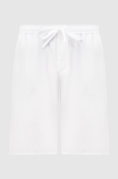 Белые шорты с нашивкой логотипа