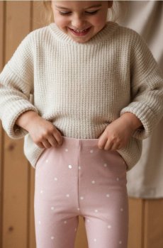 Бавовняні легінси - пильно-рожевий