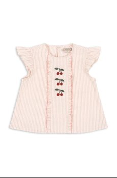 Детский хлопковый топ Konges Sløjd ELLIE FRILL TOP GOTS