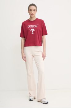 Хлопковая футболка Guess AURLIE