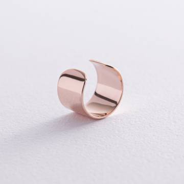 Серьга - каффа в красном золоте с08431 Серьга - каффа в красном золоте с08431